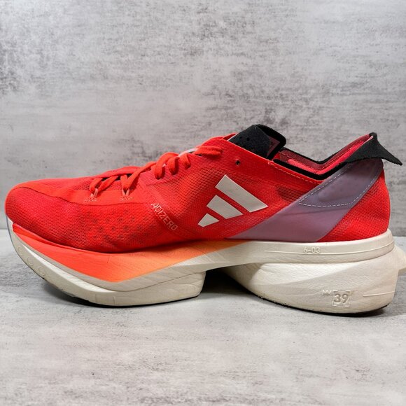 Adidas Adizero Adios Pro 3 Running Shoes - Men\'s Size 8.5 - Red Orange